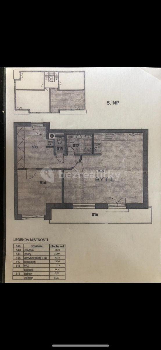 Prenájom bytu 2-izbový 68 m², Budilova, Praha, Praha