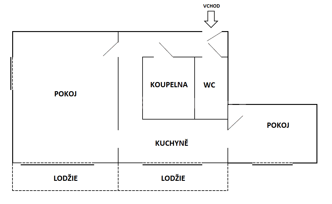 Prenájom bytu 2-izbový 54 m², Rýmařovská, Praha, Praha