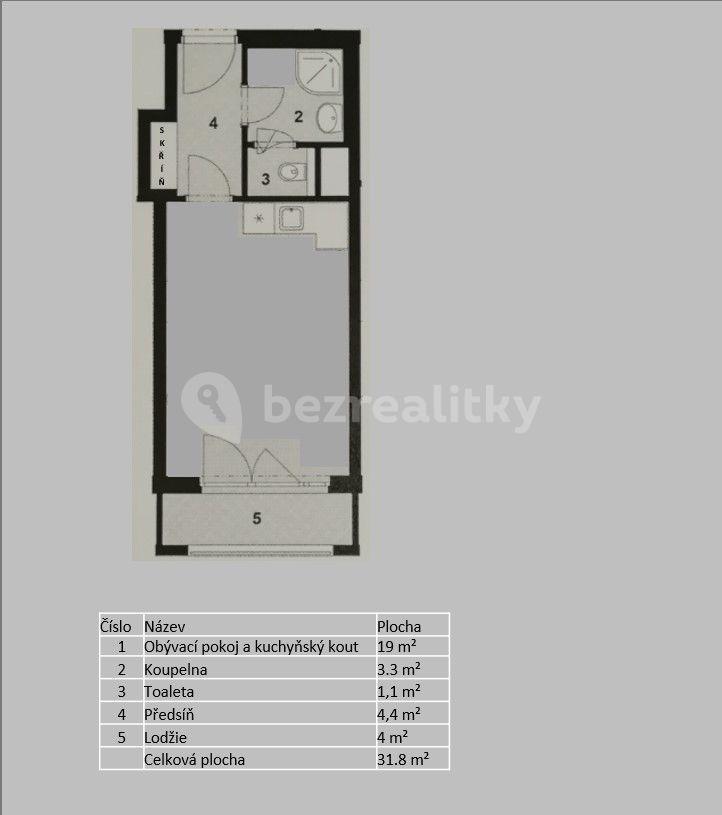 Prenájom bytu 1-izbový 32 m², Petrohradská, Praha, Praha