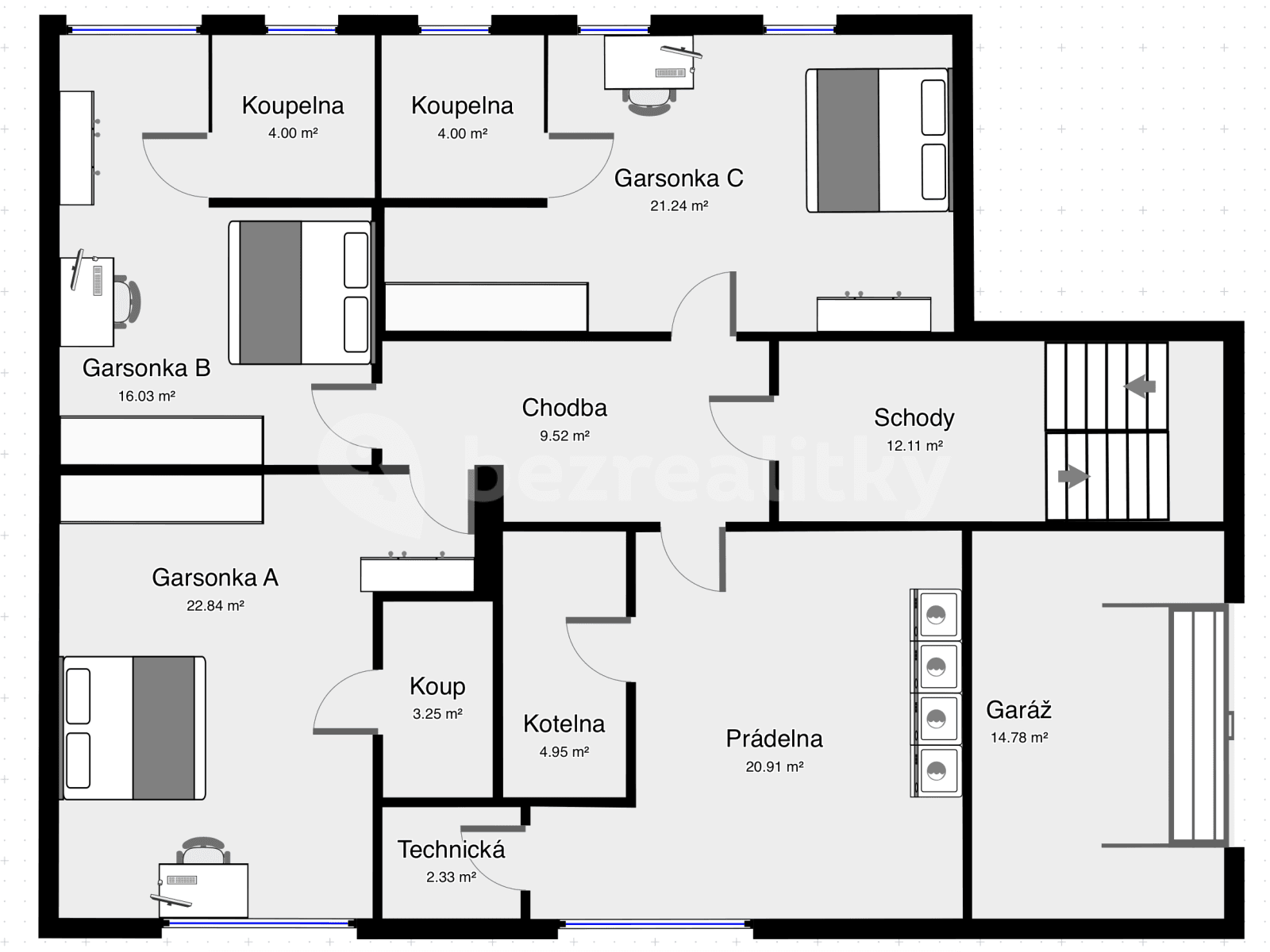 Prenájom bytu Garsoniéra 21 m², Jižní Ⅱ, Praha, Praha