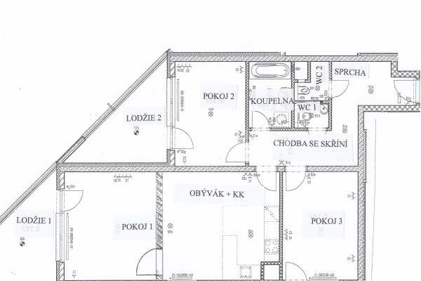 Prenájom bytu 4-izbový 91 m², Mantovská, Praha