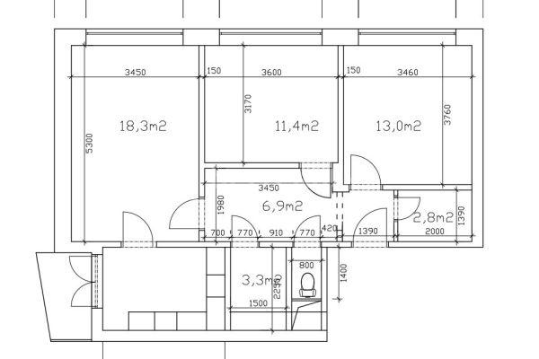 Prenájom bytu 3-izbový 72 m², Nejedlého, Brno