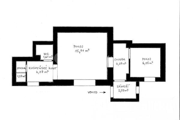 Prenájom bytu 2-izbový 36 m², Záluží