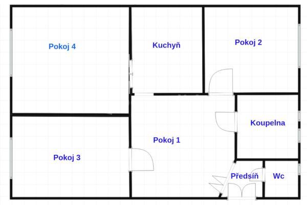 Predaj bytu 4-izbový 90 m², Slezská, Praha