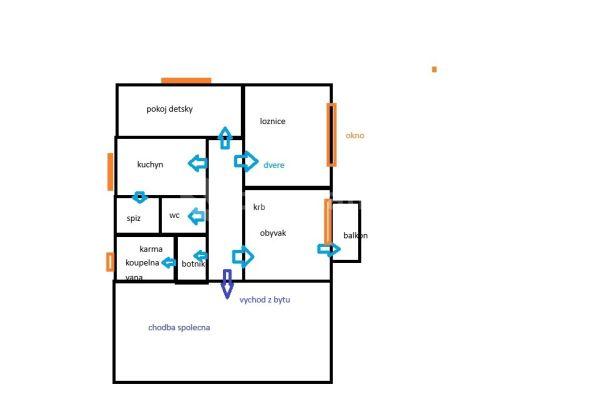 Prenájom bytu 3-izbový 68 m², Petelinova, Olomouc, Olomoucký kraj