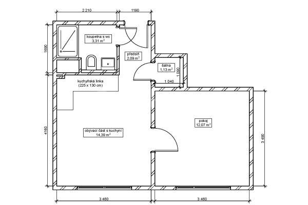 Prenájom bytu 2-izbový 33 m², Žitná, Brno