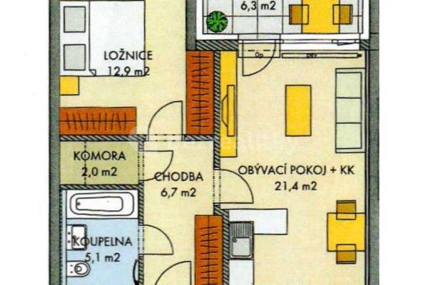 Predaj bytu 2-izbový 56 m², Devonská, Hlavní město Praha