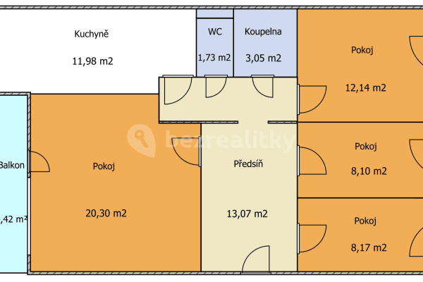 Predaj bytu 4-izbový 83 m², Svážná, Brno